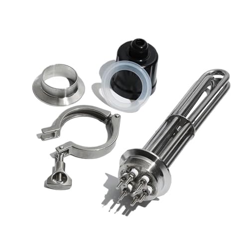 LIUCH Niedrige Wattdichte, 2 Zoll (64 mm Außendurchmesser), Tri-Clamp for Heimbrauerei- und Destillerietanks, 4,5 kW/6 kW/9 kW(WHITE,9KW for 600mm) von LIUCH
