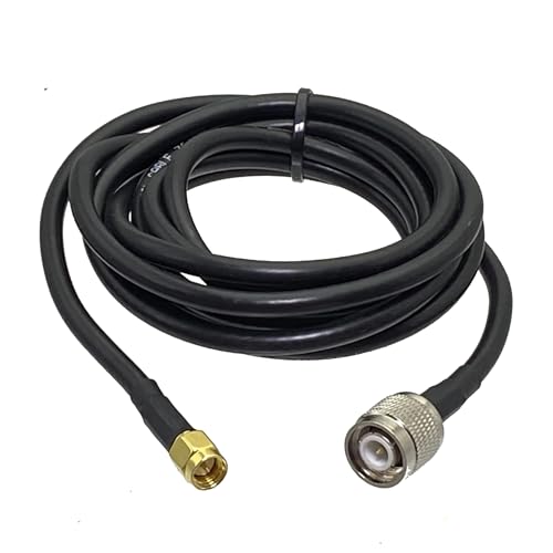 LIUCH RG58 TNC-Stecker auf SMA-Stecker, gerade Crimp-Drahtklemmen, RF-Jumper-Pigtail-Kabel, 6 Zoll ~ 20 m(2FT (60CM)) von LIUCH