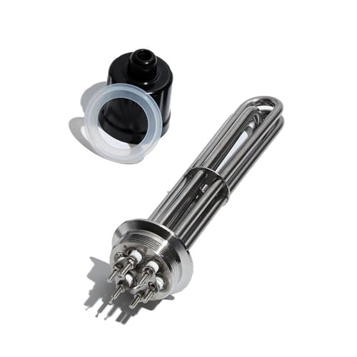 LIUCH Rohrförmiges elektrisches Heizelement 2 Zoll (63 mm) Tri-Clamp for Heizung/Kessel 3 kW, 4,5, 6, 9, 12(Gold,380V_9KW 290L 304SS) von LIUCH