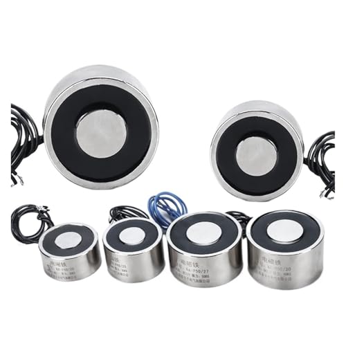 LIUCH Saugkraft 0,3~120 kg Elektromagnet DC 12 V Elektromagnetisch Geschlossen Solenoid Kleiner Elektromagnet 24 V Spule Elektrisch 12/24 Volt(D40H20mm 30KG,DC 12V) von LIUCH
