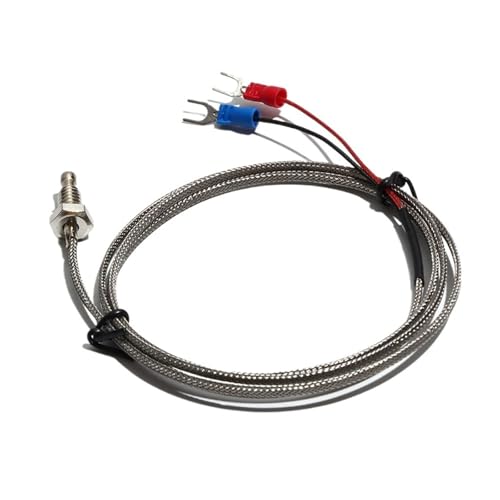 LIUCH Schraube Thermoelement M6x1 .25 K-Typ/E-Typ/J-Typ Temperatursensor-Steuersonde Wärmewiderstand 1 Stück(M6x1.25mm Thread,CABLE LENGTH 3M_K TYPE) von LIUCH