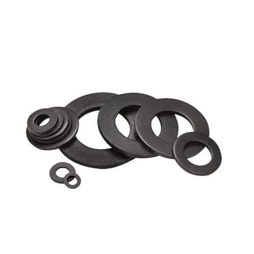 LIUCH Schwarze Unterlegscheibe aus Kohlenstoffstahl der Güteklasse 8.8 M2M2.5M3M4M5M6M8M10M12M14M16M18M20M22M24M27M30, einfacher Dichtungsring(M16x30x3.0mm-3pcs) von LIUCH