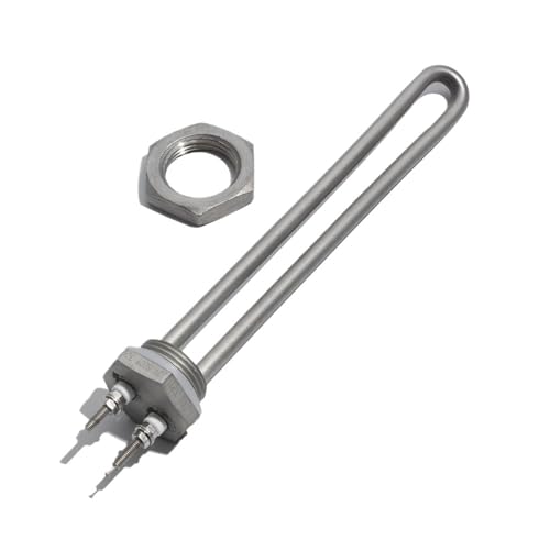 LIUCH Solarheizelement mit Mutter, Niederspannung, DC 12 V/24 V/48 V, 200 mm Länge, 300 W/600 W, 304SUS (DC 48 V _ 600 W) von LIUCH
