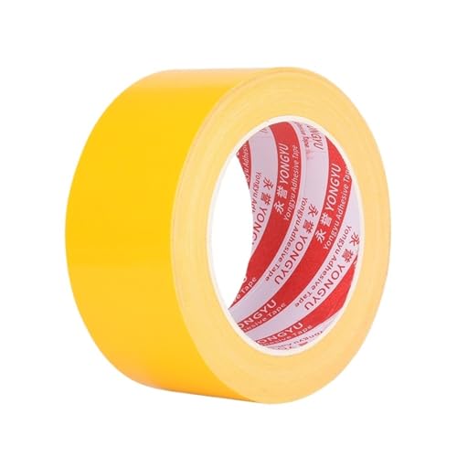 LIUCH Starkes Gewebe-Klebeband, wasserdichtes Reparaturband for Zelte, Gepäck, spurlose Bündelklebebänder, Teppich-fixiertes beschreibbares Spezialband(Yellow tape,50M_25MM) von LIUCH