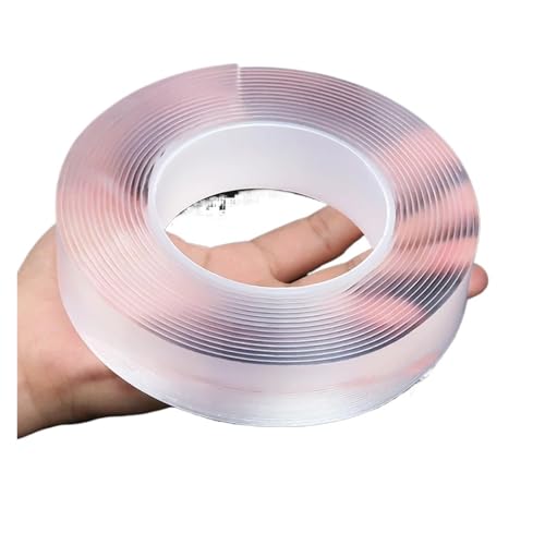 LIUCH Transparentes doppelseitiges Klebeband, wasserdicht, doppelseitig, Aufkleber, Nano, spurloser Klebestreifen, wiederverwendbar, for Küche und Schlafzimmer(2M_2MM_30MM) von LIUCH