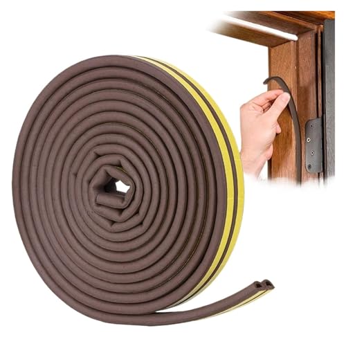 LIUCH Türisolierung Dichtungsstreifen Klebeband Selbstklebend Akustische Gummischaum Dichtungsstreifen Fenster Sound Draft Stopper Dichtungsstreifen(Black,5M_P) von LIUCH