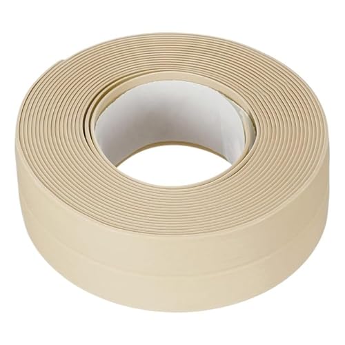 LIUCH Wasserdichte Dichtungsbandstreifen PVC Selbstklebender Wandaufkleber for Badezimmer Dusche Bad Dichtung Dichtungsstreifen Küchenspüle Schimmelfest(Beige,6.4M(21 FEET)_3.8CM(1.5INCH)) von LIUCH
