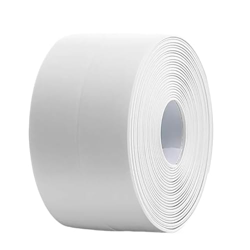 LIUCH Wasserdichte Dichtungsbandstreifen PVC Selbstklebender Wandaufkleber for Badezimmer Dusche Bad Dichtung Dichtungsstreifen Küchenspüle Schimmelfest(White,3.2M(10.5 FEET)_3.8CM(1.5INCH)) von LIUCH