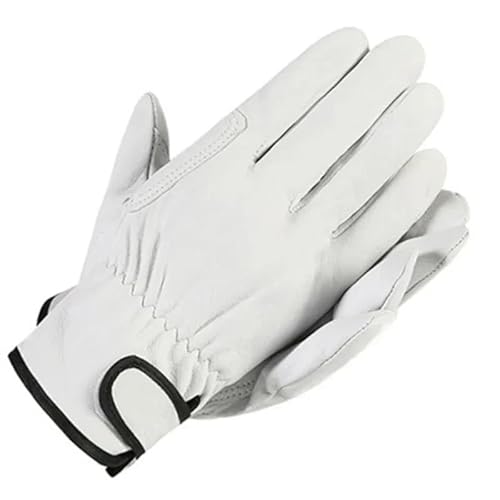 LIUCHUCHU Motorradhandschuhe Arbeitshandschuhe for Arbeiter, Arbeiten, Schweißen, Sicherheitsschutz, Garten, Sport, Motorradfahrer, verschleißfeste Handschuhe Motorrad Handschuhe(White) von LIUCHUCHU