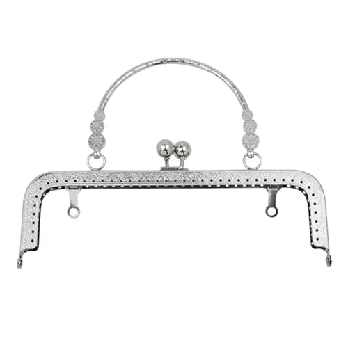 LIUCHUCHU Taschenrahmen Geldbörsen-Verschluss-Rahmen, Kuss-Verschluss, Metall-Geldbörsen-Rahmen for die Herstellung von DIY-Handtaschen(Silver) von LIUCHUCHU