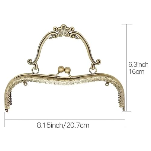 LIUCHUCHU Taschenrahmen Geldbörsen-Verschluss-Rahmen, Kuss-Verschluss, Metall-Geldbörsen-Rahmen for die Herstellung von DIY-Handtaschen(Silver-) von LIUCHUCHU