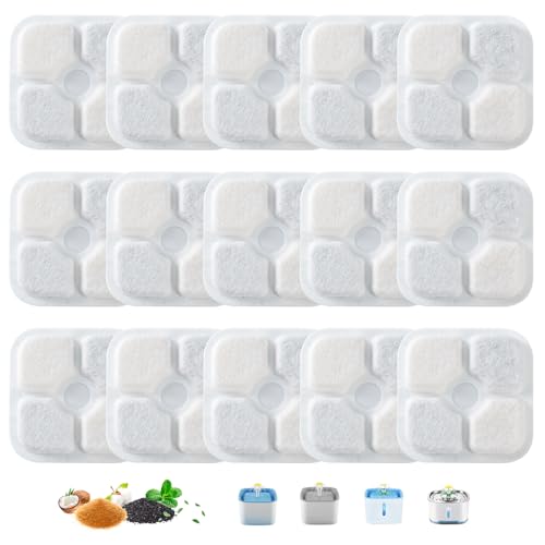 16 Pack Katzenbrunnen Filter, LIUCONGBD Ersatz-Haustier-Wasser-Brunnen-Filter kompatibel mit Catit PIXI Haustier Trinkbrunnen, Wasser-Brunnen-Filter mit Harz und Aktivkohle 16 Pack Katzenbrunnen Filter, LIUCONGBD Ersatz-Haustier-Wasser-Brunnen-Filter kompatibel mit Catit PIXI Haustier Trinkbrunnen, Wasser-Brunnen-Filter mit Harz und Aktivkohle von LIUCONGBD