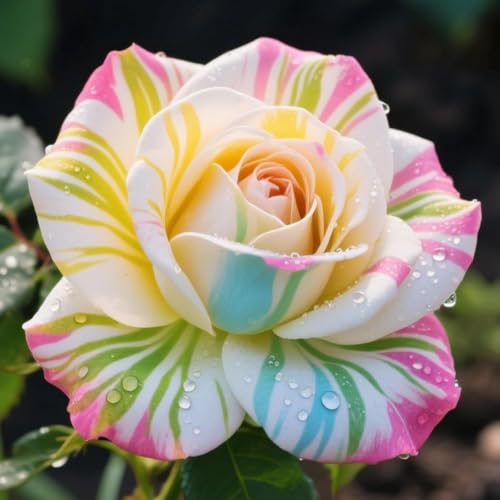 LIUGCD Rosenpflanzen/Strauchrosen - Lebendige Blüten von Frühling bis Herbst-D-3 Rosen Rhizome von LIUGCD
