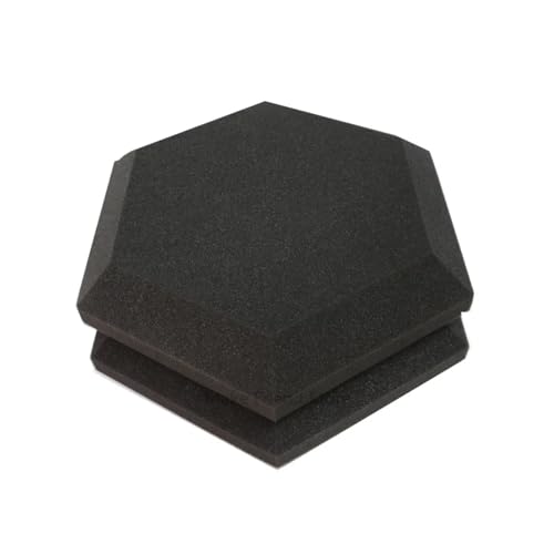 6/12Pack Studio Akustikschaum Flammhemmende Schalldämmung Schallabsorption Behandlungsplatten 2 Zoll Dicke Für Auto, Studio, Zuhause(Black,12Pcs) von LIUHLFSR