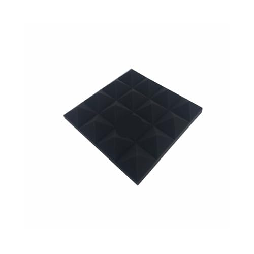 60Pcs 250x250x50mm Studio Akustische Schalldichte Schaum Pyramide Sound Absorption Behandlung Panel Fliesen Schutz Schwamm Für Auto, Studio, Zuhause(Black) von LIUHLFSR