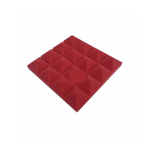 60Pcs 250x250x50mm Studio Akustische Schalldichte Schaum Pyramide Sound Absorption Behandlung Panel Fliesen Schutz Schwamm Für Auto, Studio, Zuhause(Red) von LIUHLFSR