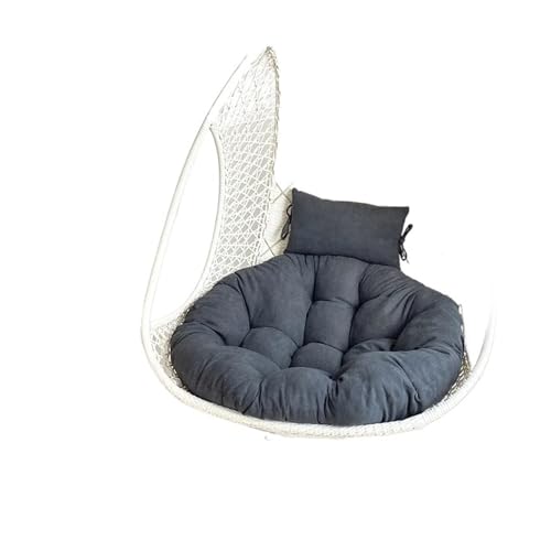 LIUHLFSR 105x105x12cm Hängekorb Eierstuhlkissen Outdoor Sofa Schaukelstuhlkissen Weiches bequemes verdicktes Gartenhängesessel Sitzpolster Für Garten, Außen und Innen(Dark Gray) von LIUHLFSR
