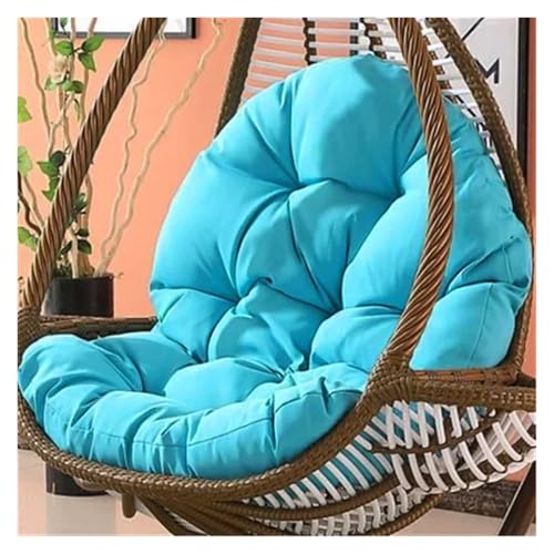 LIUHLFSR 120x80cm Hängekorb-Ei-Stuhlkissen Outdoor-Sofa-Schaukelstuhlkissen Weiche, Bequeme, verdickte Sitzpolster for Gartenhängesessel Für Garten, Außen und Innen(Light Blue) von LIUHLFSR