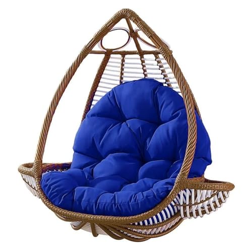 LIUHLFSR 120x80cm Hängekorb-Ei-Stuhlkissen Outdoor-Sofa-Schaukelstuhlkissen Weiche, Bequeme, verdickte Sitzpolster for Gartenhängesessel Für Garten, Außen und Innen(ROYAL Blue) von LIUHLFSR