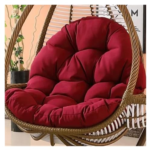 LIUHLFSR 120x80cm Hängekorb-Ei-Stuhlkissen Outdoor-Sofa-Schaukelstuhlkissen Weiche, Bequeme, verdickte Sitzpolster for Gartenhängesessel Für Garten, Außen und Innen(Red) von LIUHLFSR