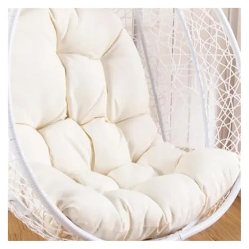 LIUHLFSR 120x80cm Hängekorb-Ei-Stuhlkissen Outdoor-Sofa-Schaukelstuhlkissen Weiche, Bequeme, verdickte Sitzpolster for Gartenhängesessel Für Garten, Außen und Innen(White) von LIUHLFSR