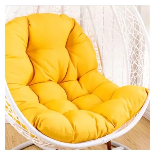 LIUHLFSR 120x80cm Hängekorb-Ei-Stuhlkissen Outdoor-Sofa-Schaukelstuhlkissen Weiche, Bequeme, verdickte Sitzpolster for Gartenhängesessel Für Garten, Außen und Innen(Yellow) von LIUHLFSR