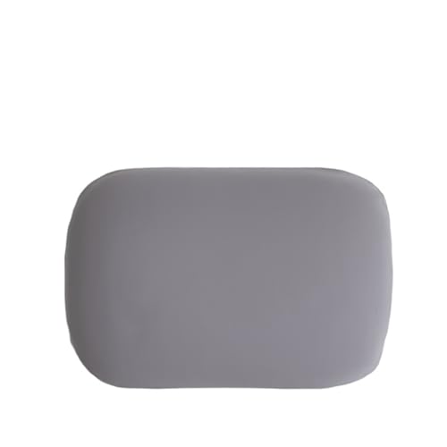 LIUHLFSR 34x24cm Kleines Brot-Nickerchenkissen Memory Foam Puffy Office Four Seasons Rebound Soft Cool Ice Silk Polyesterfaser Für Seiten-, Bauch- Und Rückenschläfer(Grey) von LIUHLFSR