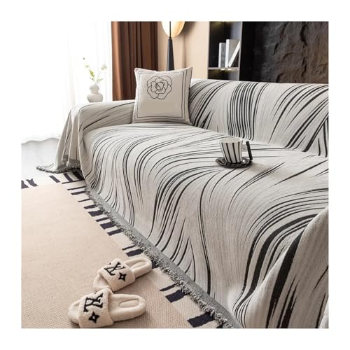 LIUHLFSR Chenille-Stoff-Sofa-Decke, universelle Überwurfdecken mit Quaste for das Wohnzimmer, Vier Jahreszeiten, Couchschutz für U Form L Form Sektionssofa(3,180x260cm) von LIUHLFSR