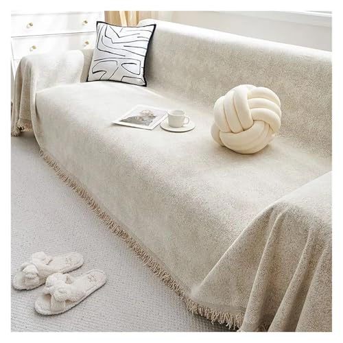 LIUHLFSR Doppelseitiger Chenille-Sofabezug, Ganzjahresdecke, Sofatuch, Wohnzimmer-Sofabezug, Anti-Katzen-Kratzschutz für U Form L Form Sektionssofa(2,180x180cm) von LIUHLFSR