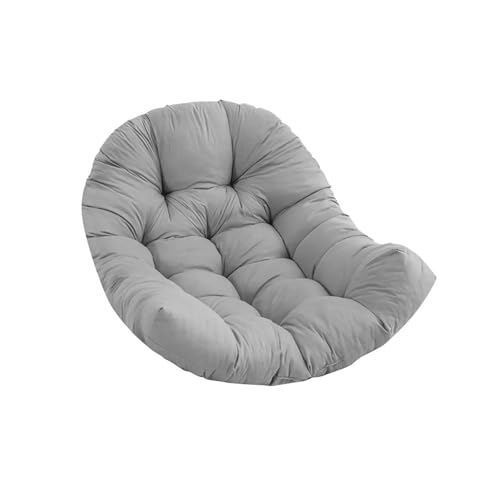 LIUHLFSR Egg Chair Ersatzkissen Schaukelstuhlkissen Hängekorb Sitzkissen for Hängematte Hängesessel Büros Balkon Terrasse Für Garten, Außen und Innen(Gray) von LIUHLFSR