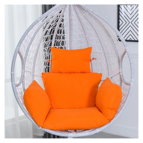 LIUHLFSR Eierschaukelkissen, kein Stuhl, Hängemattenkorbpolster for den Innen- und Außenbereich, Garten, Innenhof, Heimdekoration Für Garten, Außen und Innen(Orange) von LIUHLFSR