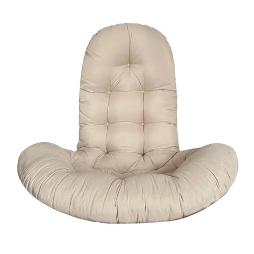 LIUHLFSR Hängekorbmatte, Schaukelmatte, einfarbig, groß, Rattan-Stuhlkissen, Gartenkissen, Hängesessel, pastoral Für Garten, Außen und Innen(Camel) von LIUHLFSR
