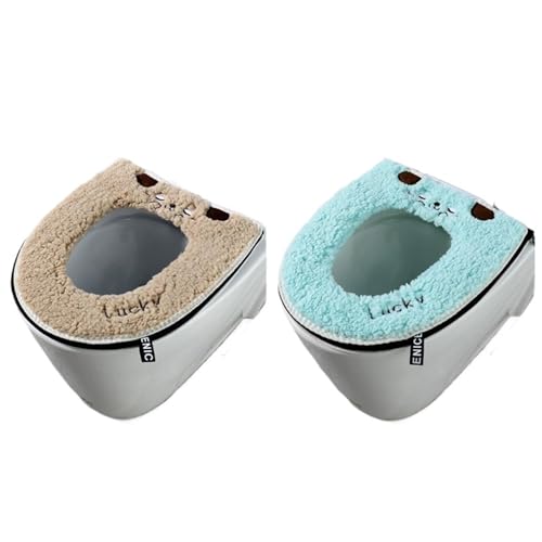 LIUHLFSR Home Toilette Cuion Herbst Winter Matte Pad Vier Jahreszeiten Universal Cartoon süße Flauschige Abdeckung Passt Auf Die Meisten Toilettensitze(Color6) von LIUHLFSR