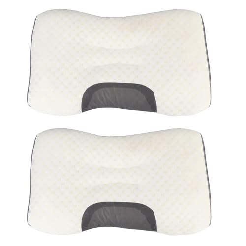 LIUHLFSR Memory Foam Kissenkern Nackenstütze Ergonomisch for Rücken- und Seitenschläfer Für Seiten-, Bauch- Und Rückenschläfer(2PCS) von LIUHLFSR