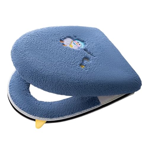 LIUHLFSR Multicolor Toilettensitzmatten-Set Flanell Closestool Case Warm Soft Kissen Deckelbezug Badezimmer Passt Auf Die Meisten Toilettensitze(1-Blue) von LIUHLFSR