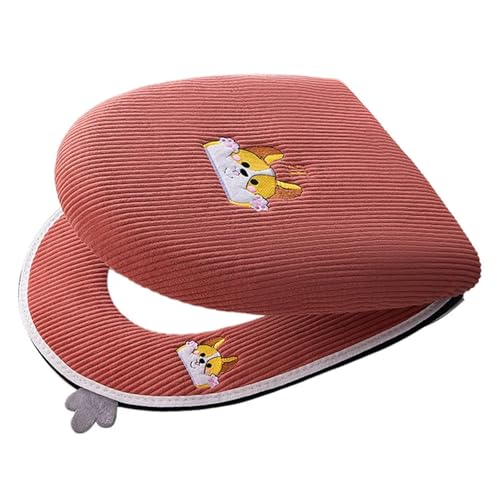 LIUHLFSR Multicolor Toilettensitzmatten-Set Flanell Closestool Case Warm Soft Kissen Deckelbezug Badezimmer Passt Auf Die Meisten Toilettensitze(2-red) von LIUHLFSR