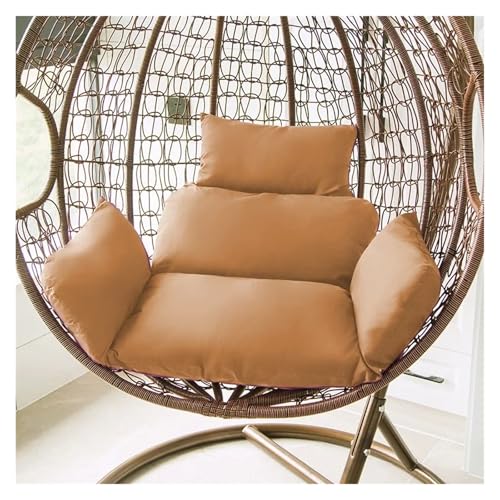 LIUHLFSR Outdoor-Strandstuhl-Pad, Hänge-Eierkorb-Schaukelkissen, Garten-Rattankorb, Terrassen-Schaukelstuhlkissen Für Garten, Außen und Innen(Camel) von LIUHLFSR