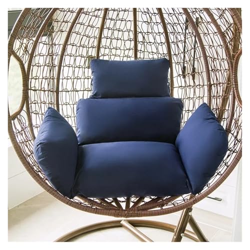 LIUHLFSR Outdoor-Strandstuhl-Pad, Hänge-Eierkorb-Schaukelkissen, Garten-Rattankorb, Terrassen-Schaukelstuhlkissen Für Garten, Außen und Innen(Deep Blue) von LIUHLFSR
