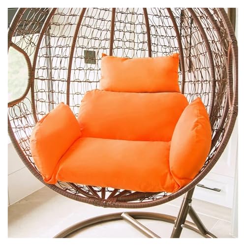 LIUHLFSR Outdoor-Strandstuhl-Pad, Hänge-Eierkorb-Schaukelkissen, Garten-Rattankorb, Terrassen-Schaukelstuhlkissen Für Garten, Außen und Innen(Orange) von LIUHLFSR