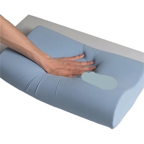 LIUHLFSR Sommerkühles Memory Foam-Kissen for Schutz der Halswirbelsäule und zur Unterstützung des Schlafs zu Hause for Erwachsene Für Seiten-, Bauch- Und Rückenschläfer(Blue) von LIUHLFSR
