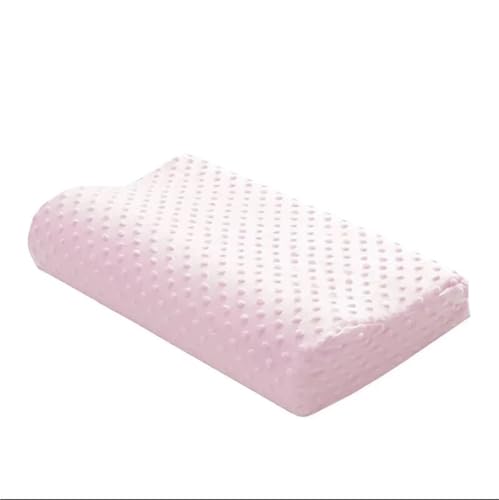 LIUHLFSR Space Memory Foam Kissen Wave Erwachsene Nacken Student Single Slow Rebound Core Fiber Komfort Schlafen Gesundheitswesen Orthopädische Für Seiten-, Bauch- Und Rückenschläfer(Pink) von LIUHLFSR