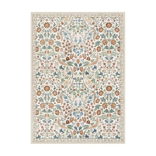 LIUHLFSR Teppich Mit Boho-Regenbogen-Sonnenschein-Print Area Rugs Vintage Boho Schlafzimmerteppich Pflanze Rutschfester, waschbarer Bodenteppich für Esszimmer & Spielteppich inder(Color3,40x60cm) von LIUHLFSR