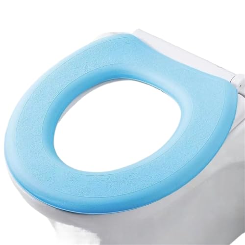 LIUHLFSR Toilettenmatte Kissenbezug Universal Verdicken Wasserdichtes Pad Schaumstoff Badezimmerzubehör 1PC Passt Auf Die Meisten Toilettensitze(Blue) von LIUHLFSR