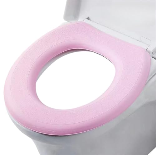 LIUHLFSR Toilettenmatte Kissenbezug Universal Verdicken Wasserdichtes Pad Schaumstoff Badezimmerzubehör 1PC Passt Auf Die Meisten Toilettensitze(Pink) von LIUHLFSR