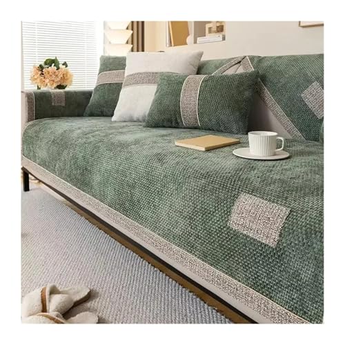 LIUHLFSR Universal-Sofabezug for Vier Jahreszeiten, Chenille-Wickelbezug for die Seite, Anti-Kratz-Couchschutzmatte for Wohnzimmerteppiche für U Form L Form Sektionssofa(Q,70x180cm 1pcs) von LIUHLFSR