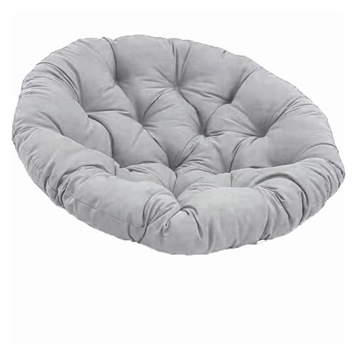 Schaukel-Hängekorb-Sitz, rundes Füllkissen, Rattan-Stuhlpolster, Gartenkorb, Relax-Sofakissen for drinnen und draußen (ohne Stuhl) Für Garten, Außen und Innen(5 (NO Chair),80x80cm only Cushion) von LIUHLFSR