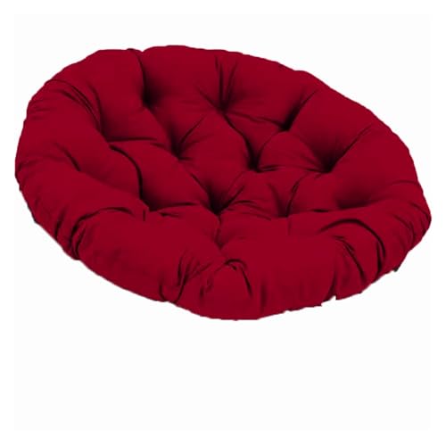 Schaukel-Hängekorb-Sitz, rundes Füllkissen, Rattan-Stuhlpolster, Gartenkorb, Relax-Sofakissen for drinnen und draußen (ohne Stuhl) Für Garten, Außen und Innen(6 (NO Chair),40x40cm only Cushion) von LIUHLFSR