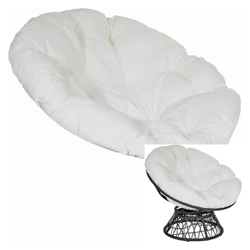 Schaukel-Hängekorb-Sitz, rundes Füllkissen, Rattan-Stuhlpolster, Gartenkorb, Relax-Sofakissen for drinnen und draußen (ohne Stuhl) Für Garten, Außen und Innen(9,50x50cm only Cushion) von LIUHLFSR