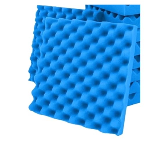 Trog Wand Schallschutz Schaum 6 12 24 48 Pcs Dichte Sound Absorbieren Material Akustische Decke Lärm Isolierung Für Auto, Studio, Zuhause(Blue,12 Pcs With Tapes) von LIUHLFSR