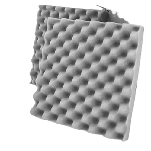Trog Wand Schallschutz Schaum 6 12 24 48 Pcs Dichte Sound Absorbieren Material Akustische Decke Lärm Isolierung Für Auto, Studio, Zuhause(Gray,6 Pcs With Tapes) von LIUHLFSR